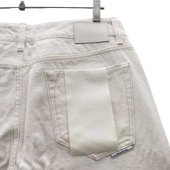 New - Lab 101 - Ivory John Crop Ozone Slim Straight Denim Jean - Size 32 (34x29) - Picture 4 of 9